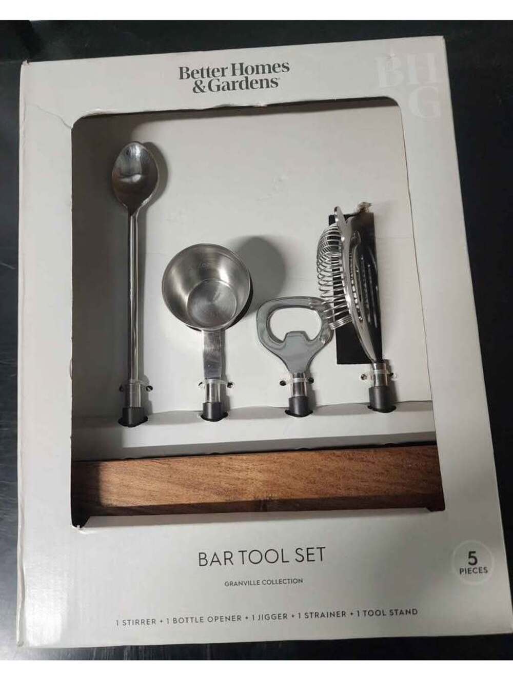 Better Homes & Gardens Granville Collection 5-Piece Bar Tool Set